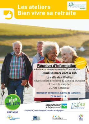 Atelier Bien vivre sa retraite - Lancieux (22) @ Salle des Mielles | Lancieux | Bretagne | France