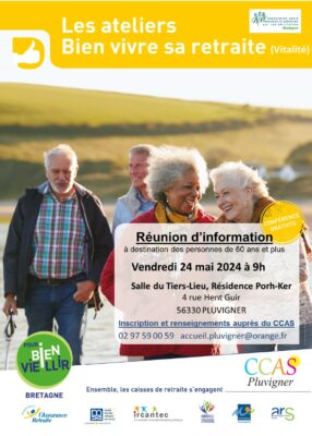 Atelier Bien vivre sa retraite - Pluvigner (56) @ Salle du Tiers-Lieu, Résidence Porh-Ker | Pluvigner | Bretagne | France